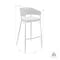 Armen Living Vigona Bar Stool in Black Metal with Gray Fabric and Faux Leather 840254335554 - alternate 8
